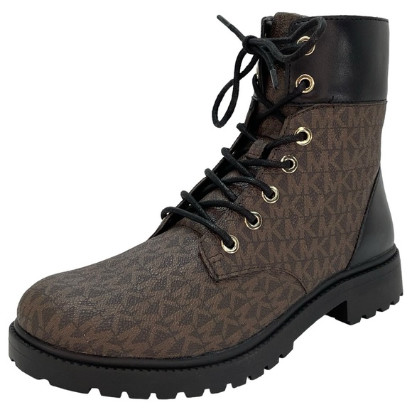 Michael Kors Alistair PVC Logo Accent Womens Ankle Boots Size 6M NWOB - Picture 2 of 10